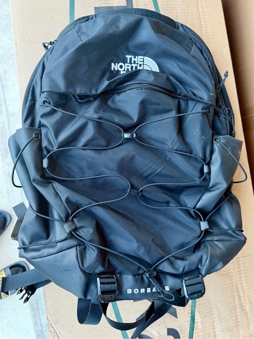 The North Face Black Borealis Backpack with Front Bungee